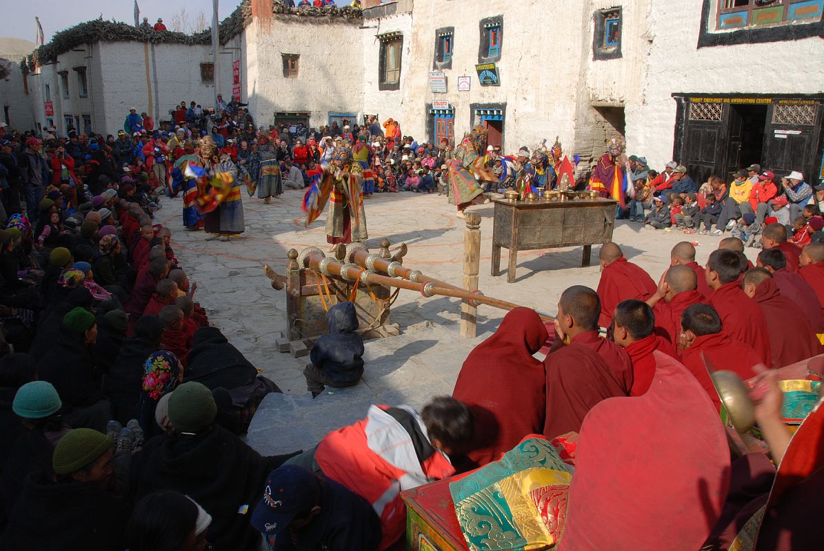 Mustang Lo Manthang Tiji Festival Day 1 05-1 Masked Dancers Perform Second Dance